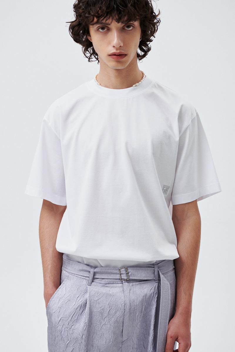 Stock Rivet Half T-Shirts-White