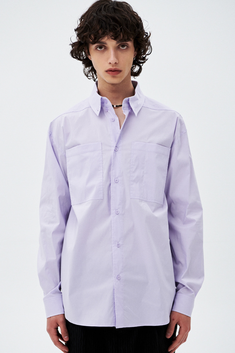 (2nd-reorder) Cornflower Shirts-Lavender